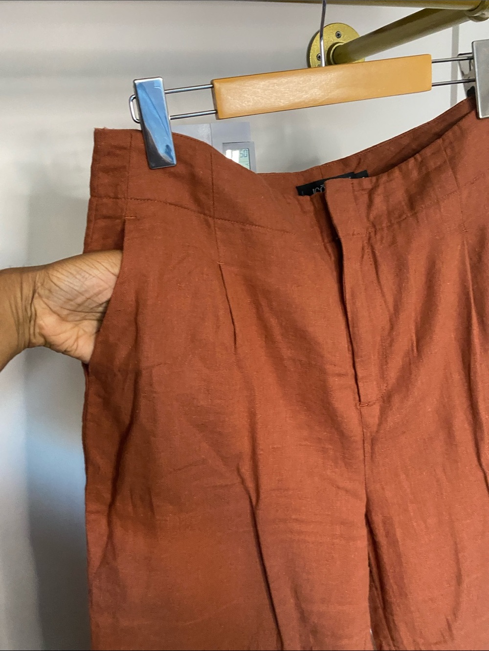 Simons Rust Orange Linen-Blend Jacket - Picture 16 of 17